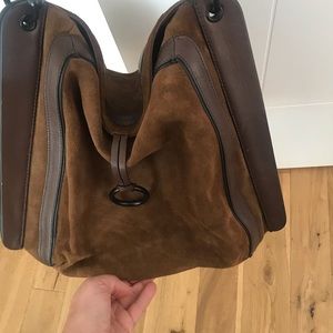 Bcbg leather suede handbag
